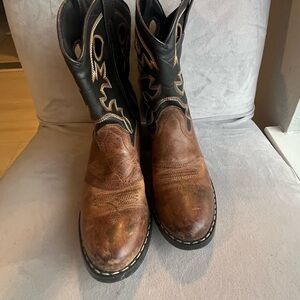 Kids Brown and Black Western‎ Boots